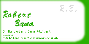 robert bana business card
